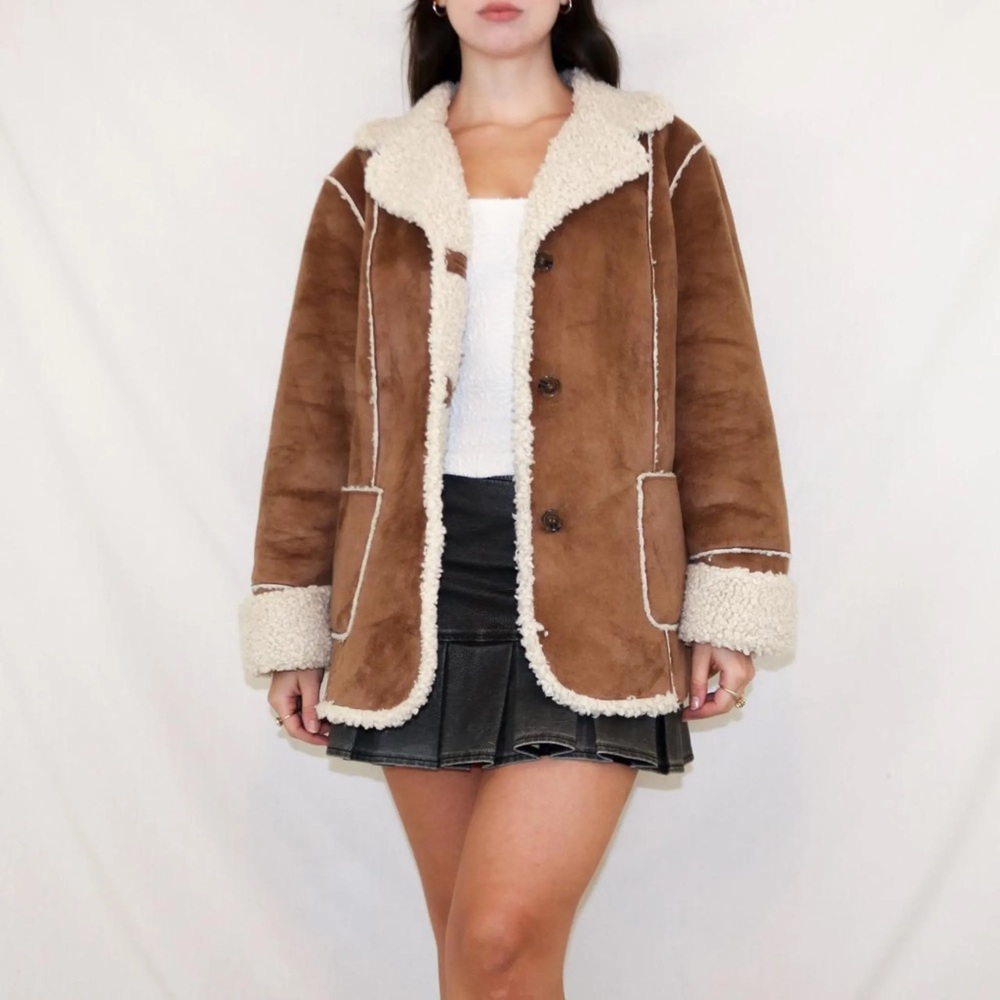 Women's Brown Shearling Coat size small